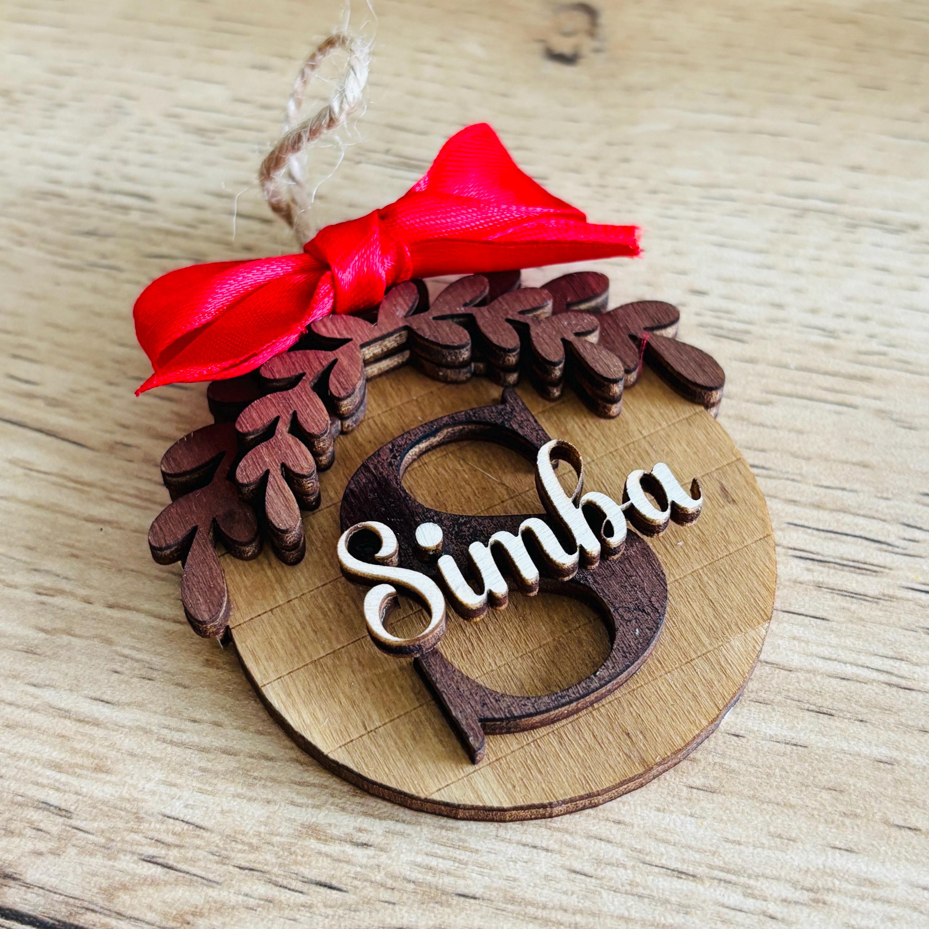 Décorations d'arbre de Noël personnalisées - votre nom, étiquette cadeau, cadeau pour lui, son mari, sa femme, maman, papa, fille, garçon, grands-parents, enfants