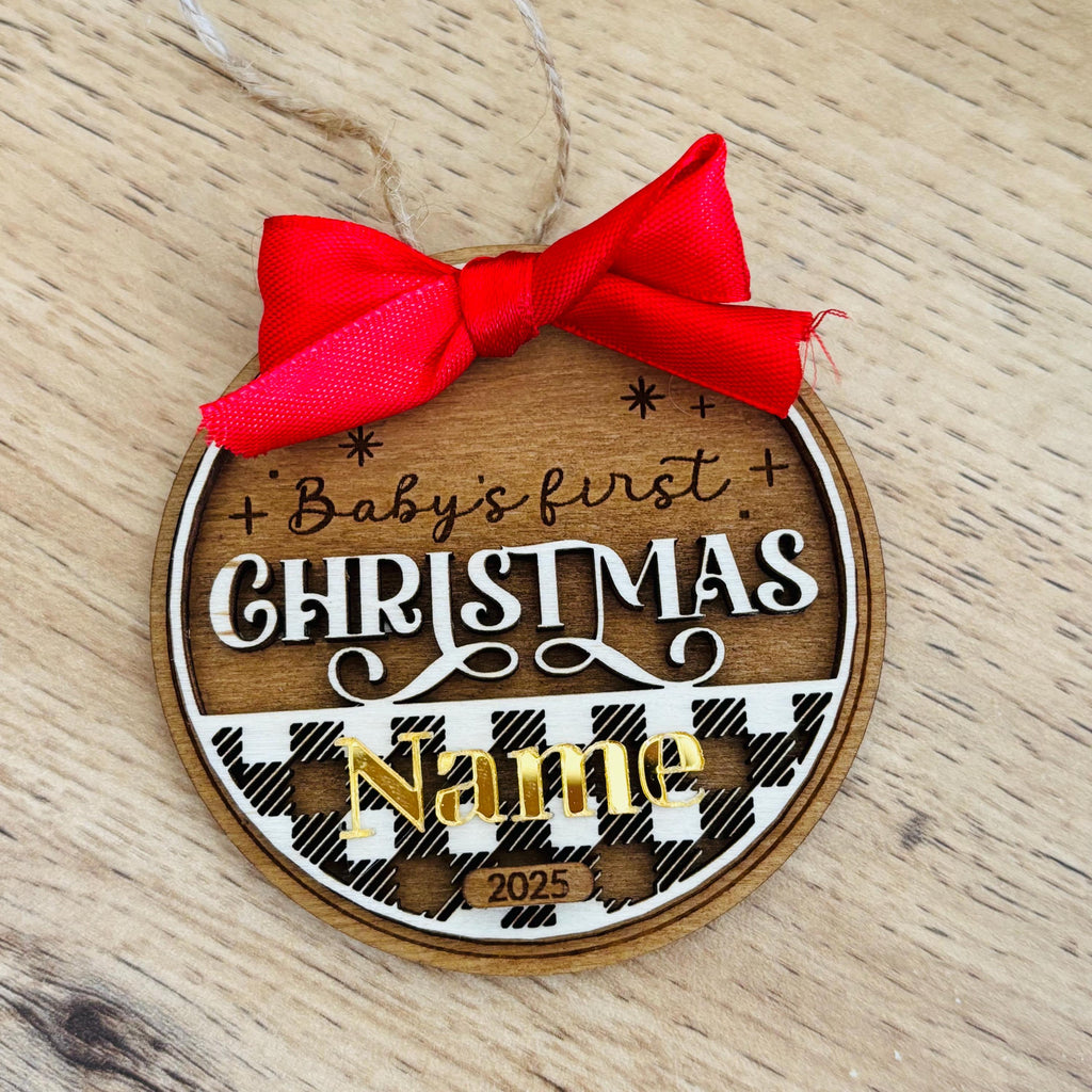 première boule de Noël de bébé Décorations d'arbre de Noël personnalisées, cadeau pour lui, son mari, sa femme, maman, papa, parents, nouveau bébé