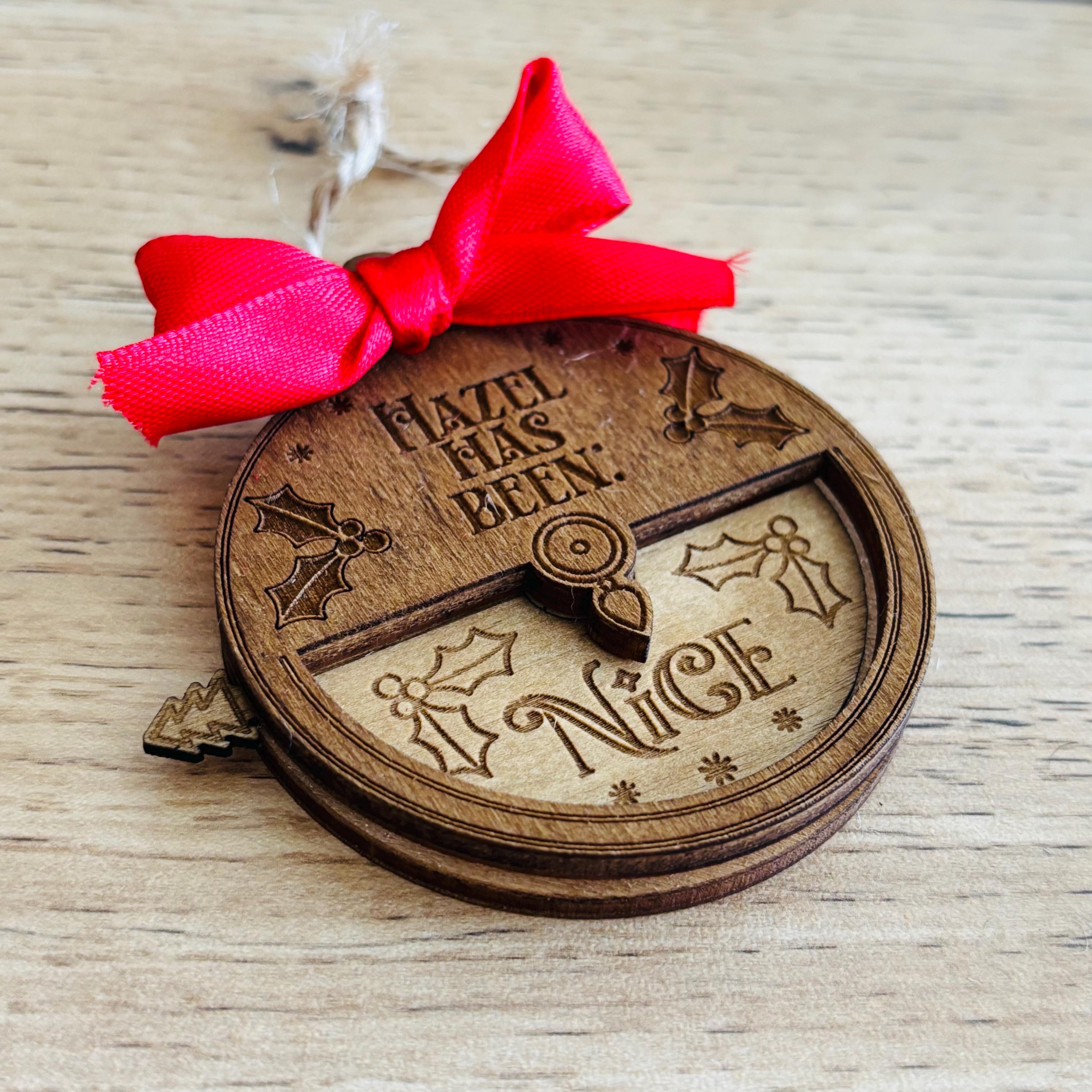 Décorations d'arbre de Noël personnalisées - votre nom, étiquette cadeau, cadeau pour lui, son mari, sa femme, maman, papa, fille, garçon, grands-parents, enfants