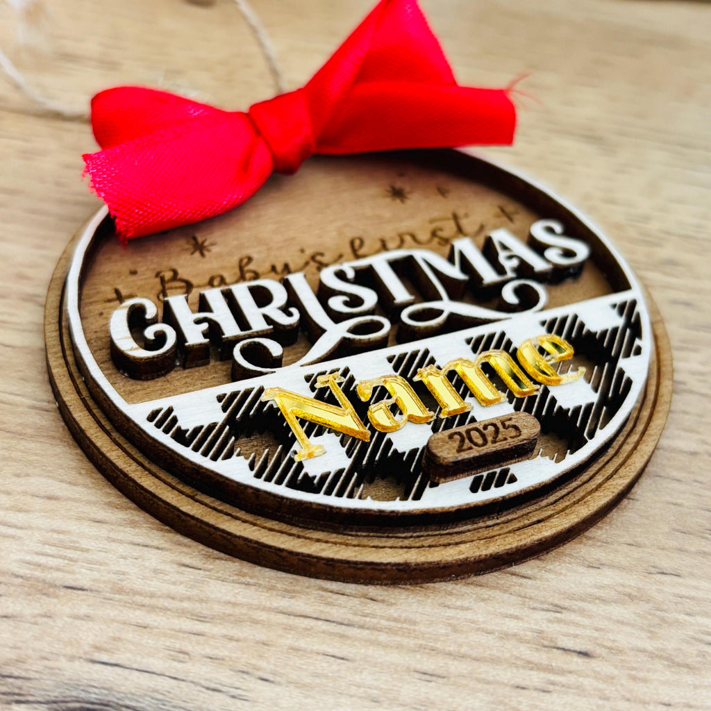 première boule de Noël de bébé Décorations d'arbre de Noël personnalisées, cadeau pour lui, son mari, sa femme, maman, papa, parents, nouveau bébé