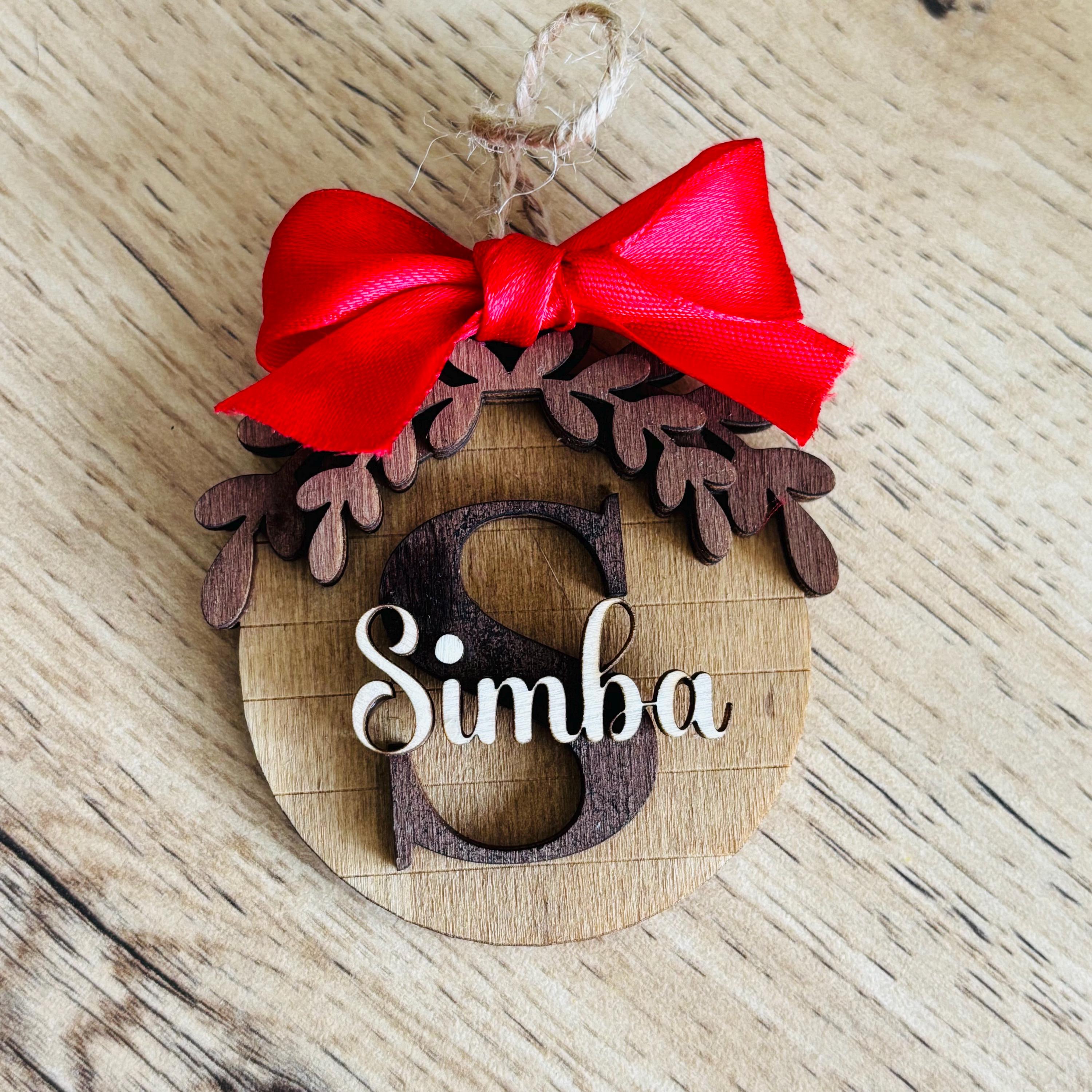 Décorations d'arbre de Noël personnalisées - votre nom, étiquette cadeau, cadeau pour lui, son mari, sa femme, maman, papa, fille, garçon, grands-parents, enfants